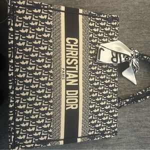 Dior Navy and Cream Tote Bag